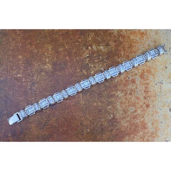 Sterling Silver and CZ Unisex Bracelet by RII - Picture 2 of 10